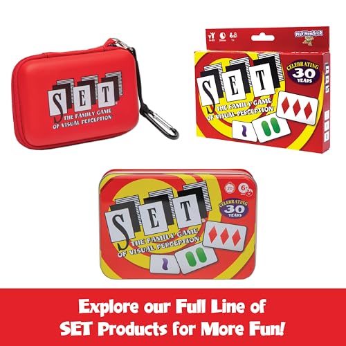 SET Enterprises SET - The Family Card Game of Visual Perception - Race to Find The Matches, For Ages 8+,81 Cards, Rules included