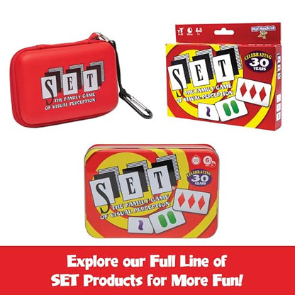 SET Enterprises SET - The Family Card Game of Visual Perception - Race to Find The Matches, For Ages 8+,81 Cards, Rules included
