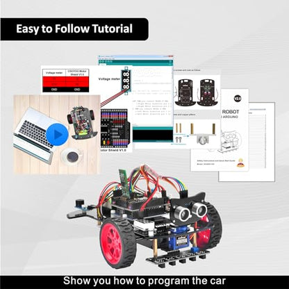OSOYOO Smart Robot Car Kit for Arduino Adult Teen Robotic Assembly Starter - style: Model3 Robot car With battery
