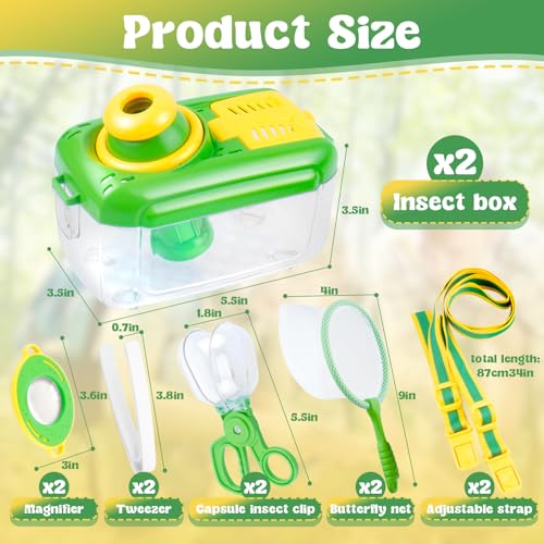 10Pcs Bug Catcher for Kids Insect Catching Kit for Age 3-8