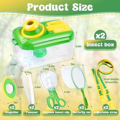10Pcs Bug Catcher for Kids Insect Catching Kit for Age 3-8