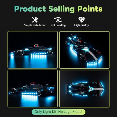 Kyglaring LED Light Kit Compatible with Lego 77244 Set, Lighting Accessories for F1 W15 Car, Lights Only (Model Not Included), Classic Version. - color: 77245