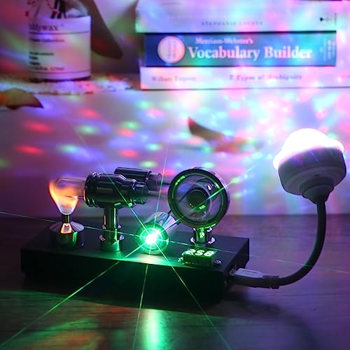 Sunnytech Hot Air Stirling Engine Motor Electricity Generator Educational Colorful LED SC (SC011) - style: SC011