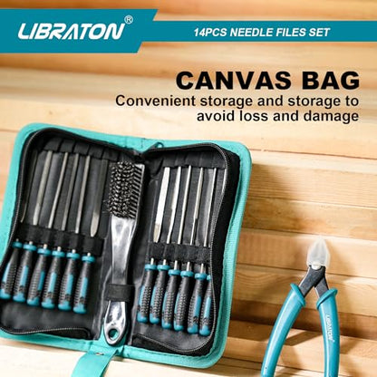 LIBRATON Needle File Set, Diamond Needle File Set, 14PCS Small File Set - style: Needle File-14PCS