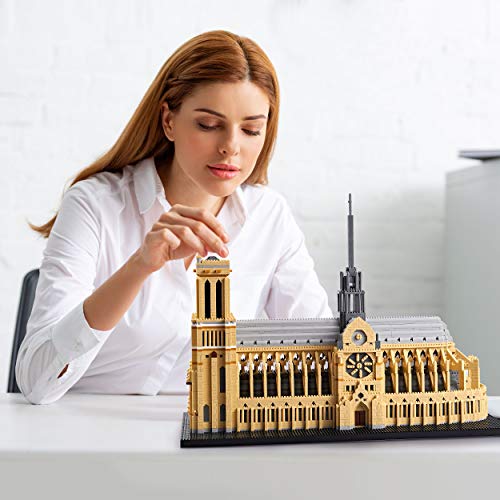 Kadablk Architecture Series Mini Bricks for Adults and Teens,France Notre Dame de Paris Mini Building Blocks Set,Micro Blocks Set,7380 PCS,Landmark Model - color: France Paris