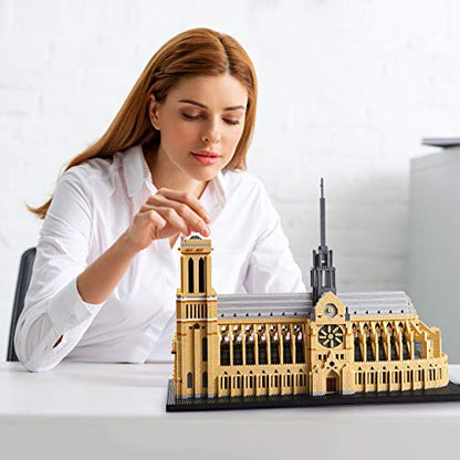 Kadablk Architecture Series Mini Bricks for Adults and Teens,France Notre Dame de Paris Mini Building Blocks Set,Micro Blocks Set,7380 PCS,Landmark Model - color: France Paris