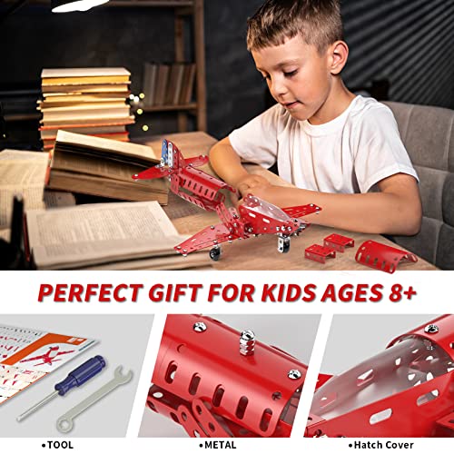 Lucky Doug STEM Building Projects Model Airplane Set - Building Toys for Kids Ages 8-12, Assembly Science Kit for Boys 7 8 9 10 11 Years Old - style: 869-2