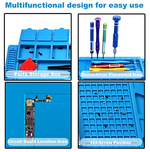 PAFOWO Silicone Soldering Mat for Electronic Repair, 17.7 X 11.8 in