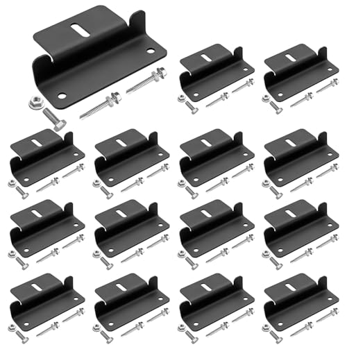 Anbte 16PCS Solar Panel Z Bracket, Solar Mounting Kit for RV, Roof, Black - color: black（16PCS）