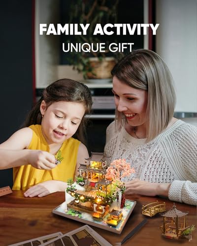 DIY Miniature House Kit Dollhouse Kit for Adults Chinese Wonderland - color: Wonderland