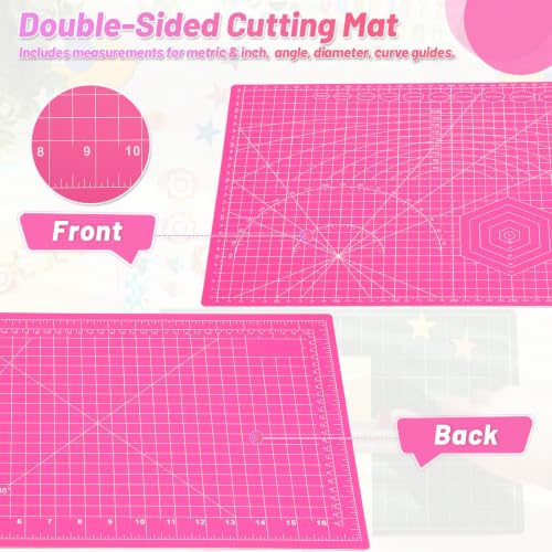 anezus Self Healing Cutting Mat for Rotary Cutting, 17.8" x 11.9", Pink - color: Pink, size: 17.8"L x 11.9"W