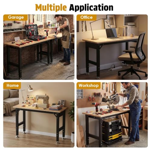 TLGREEN 48 x 20-Inch Adjustable Workbench, 2000 lb Capacity - size: 48"