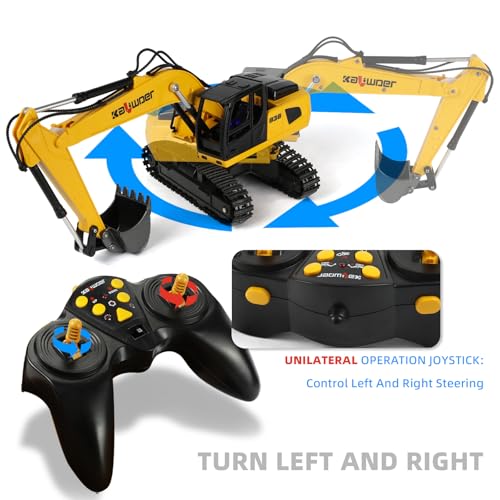 Remote Control Excavator for Boys with Sound & Lights for 40+ Mins Play