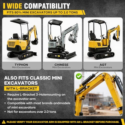 Mini Excavator Hydraulic Thumb Attachment for 2 Ton Excavators