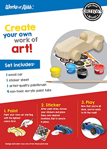 Works of Ahhh Mini Craft Set - Race Car Build & Paint Family Craft Set - style: Race Car