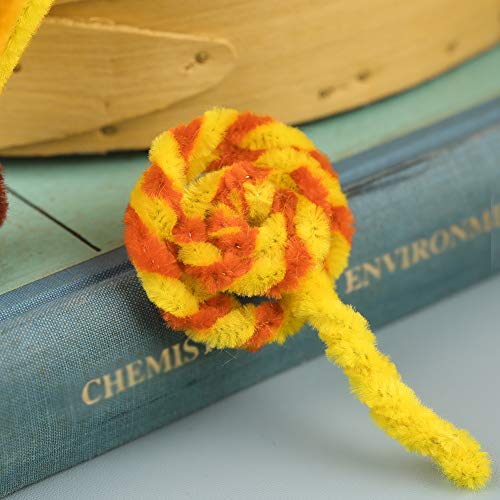 100 PCS Pipe Cleaners Craft, Orange Pipe Cleaners Bulk, Chenille Stem - color: Orange