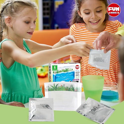 Science Ant Farm Kit for Live Ants, FunKidz Ant Colony Habitat Kit for Kids Gel Bug Terrarium House Watch Ants Dig Tunnels Entomology Learning Toys for Boys Gift