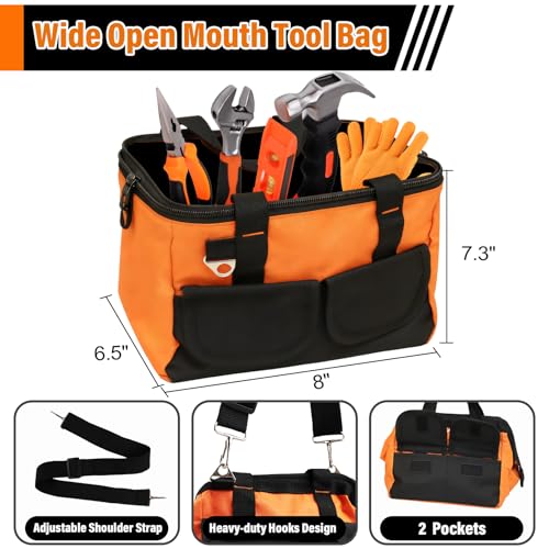 Basytodio 27-Piece Kids Tool Set Real with Storage Tool Bag for Ages 6+