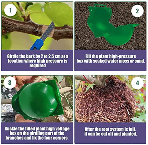 18 Pack Tree Root Growing Box, Rooting Ball Grafting Tools,High Pressure Plant Propagation,Air Layering pods, Grafting Ball Device for Plant Cutting Seedlings