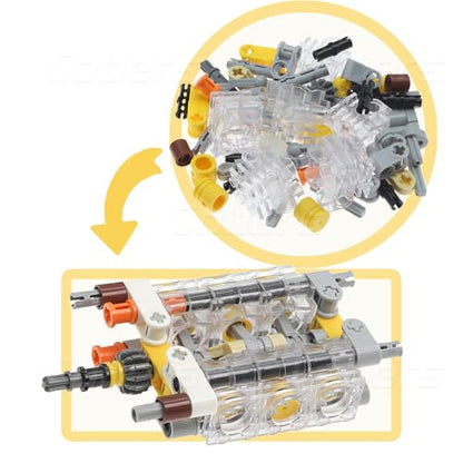 62Pcs Gearbox Transmission Technic Parts Assembly Kit