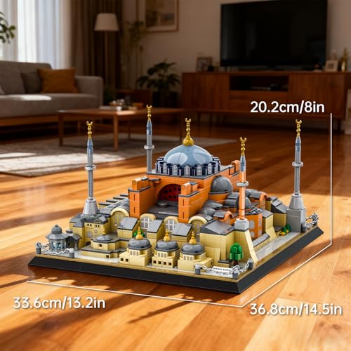 Hagia Sophia Cathedral Building Block Toy Landmark Architecture Model Kit for Adults Teens and Collectors Display Gift Set - style: Hagia Sophia Cathedral
