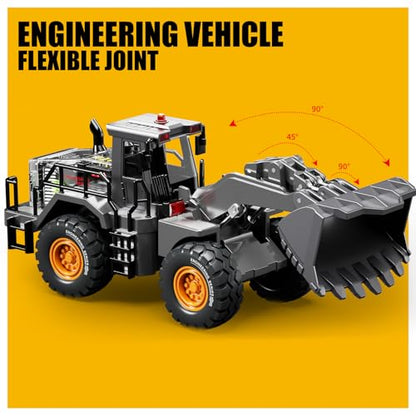 Pupu Pig Construction Toy, Metal Bulldozer Toys for Boys Gifts Ages 3+ - color: Metal Bulldozer Toy