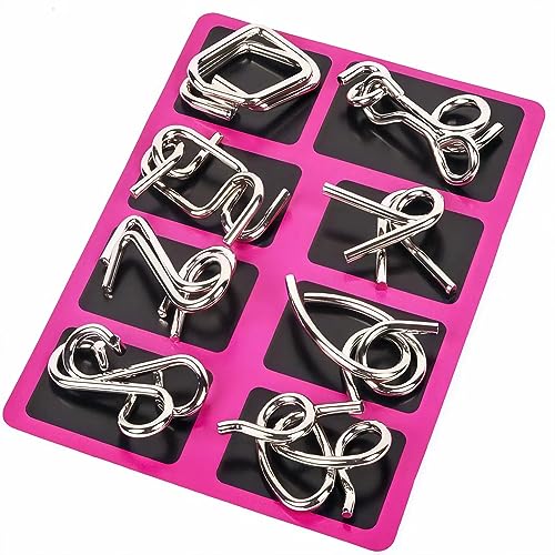 Metal Wire Puzzle Set of 24 with Pouch