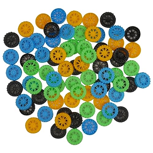 Toy Wheels and Axle Kit - Plastic Wheels for STEM Cars and Crafts - color: Metal Axle Set, size: 150pcs