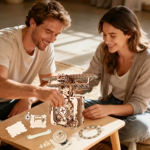Music Park 3D Wooden Puzzle, Airplane Music Box - color: Airplane