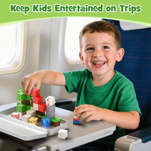 Mini Magnetic Travel Building Blocks: 35 PCS Farm Animals STEM Toys - size: Farm Animals Small - 35PCS