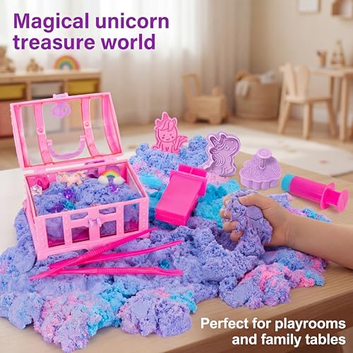 Carolart Unicorn Cloud Sand Sensory Kit, Sand Toys for Kids, Play Sand - style: unicorn