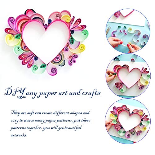 Woohome Quilling Supplies Paper Quilling Kits with 12 Quilling Tools and 36 Colors 880 Strips Quilling Paper for Craft - color: Style 3