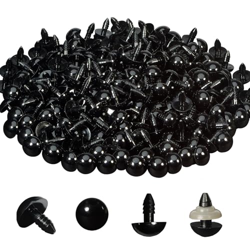 Zhbrchz 320pcs Include 160pcs 10mm Plastic Safety Eyes with 160pcs Washers - size: 10mm