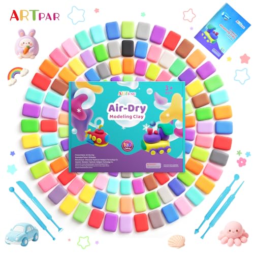 ARTPAR Air Dry Clay for Kids,160 Colors Modeling Magic Clay DIY Crafts Kit - color: 160 colors
