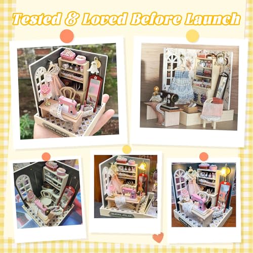 Flever Dollhouse Miniature DIY House Kit Creative Room with Furniture for Romantic Valentine's Gift (Beatific Atelier) - color: Beatific Atelier