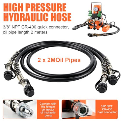 HZLZRZ Mini Double Acting Electric Hydraulic Pump with CR-400 Connector - style: HZED—700C