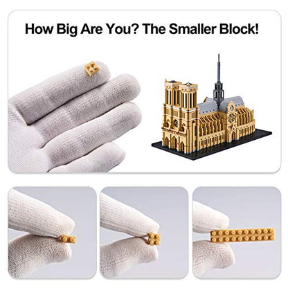 YaJie Notre Dame de Paris Micro Building Blocks Set, 7380 PCS Model Kit - color: Paris 1