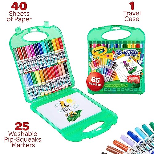 Crayola Pip-Squeaks Washable Markers 65ct, Coloring Art Supplies for Kids - style: Pip Squeak Markers