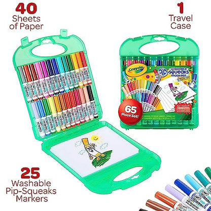 Crayola Pip-Squeaks Washable Markers 65ct, Coloring Art Supplies for Kids - style: Pip Squeak Markers