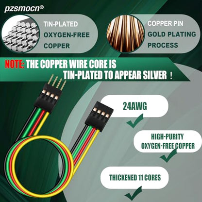 10 Sets / 60 Pcs for Dupont 2.54mm 4-Pin Male-Female Connector Kit - size: 4-Pin, style: Female to Male
