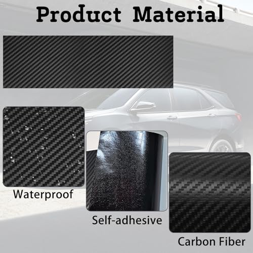 QianBao Compatible with Black Carbon Fiber 11.8" x 4" Chevy Bowtie Emblem - color: Black 6