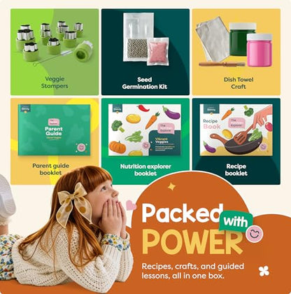 Baketivity Vibrant Veggies Kids Nutrition Kit STEM Birthday Gifts for Kids - color: 3-vibrant Veggies