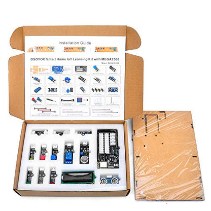 OSOYOO IoT Electronic Smart Home Learner Kit for Arduino Mega2560, Learning STEM,Internet of Things,How to Code, Mechanical Building, Educational Coding for Starter
