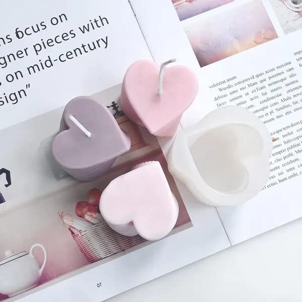 Candle Molds - Silicone Mold for Candles Making, DIY 3D Moulds for Soy Wax, Beeswax, Scented Candle, Valentine's Day Gifts (Rotating Love) - color: Rotating Love
