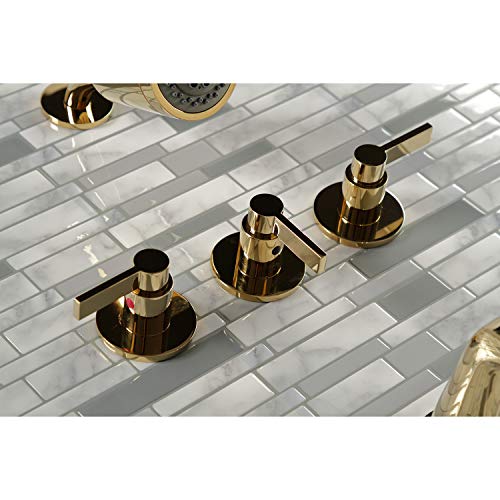 Kingston KBX8132NDL Tub and Shower Faucet, Polished Brass - color: Polished Brass
