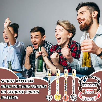 Hinly 3718 Pcs Sports Keychain Bracelet Making Kit DIY Name Bead Craft - color: Colorful, style: Sports Balls