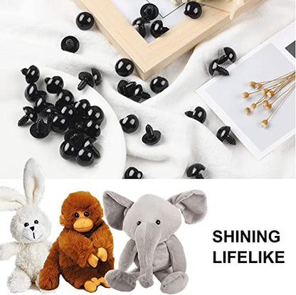UPINS 500Pcs Safety Eyes for Amigurumi Crochet Animals with Washers - size: C:6-24MM