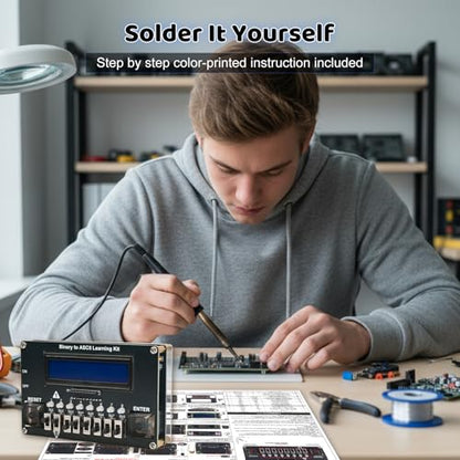 PEMENOL DIY Binary ASCII Code Transmitter Soldering Practice Kit