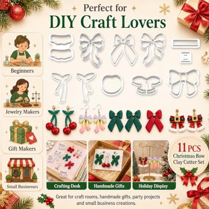 11PCS Bow Polymer Clay Cutters Set - color: Bow-11pcs