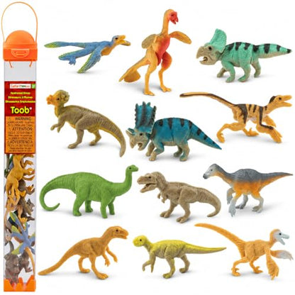 Safari Ltd. Feathered Dinosaurs TOOB - Figurines of T-Rex, Velociraptor, Microraptor & More - Fun Educational Play Toy for Boys, Girls & Kids Ages 3+